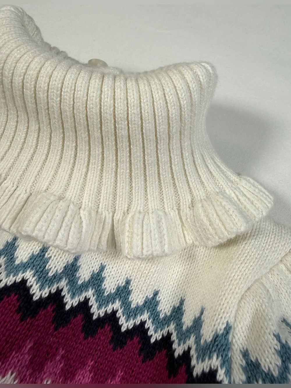 JANIE AND JACK Baby Girls’‎ Rose Fair Isle Turtleneck Sweater Grandmacore 12-18M